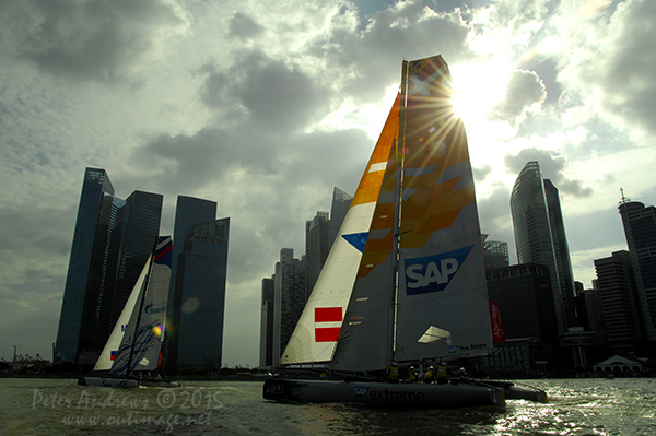 Extreme Sailing Series - Singapore Day 2. Photos by Peter Andrews. Click here to access Page 5 of 7.