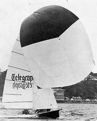 The 18 footer Daily Telegraph on Sydney Harbour back in 1968. Photo copyright, The Australian 18 Footers League.