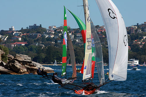 The 18 Footers Life Members Trophy on Sydney Harbour, October 17, 2010. Photo copyright, The Australian 18 Footers League.