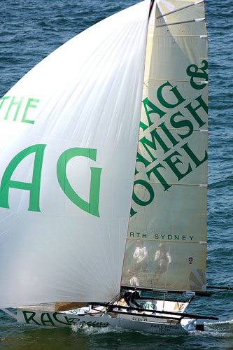 Rag & Famish Hotel (Jack Macartney), during Race 4 of the Australian Championship, part of the 2011 Australia Day Regatta on Sydney Harbour. Photo copyright Australian 18 Footers League.