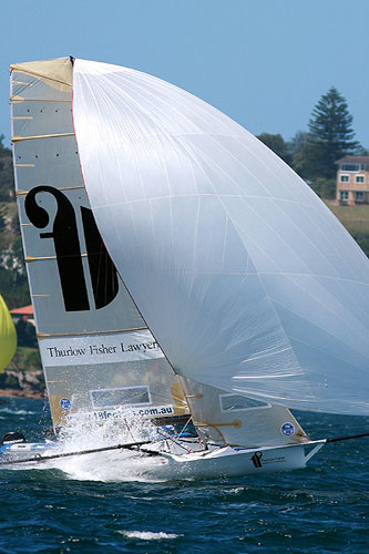 Thurlow Fisher Lawyers, during Race 5 of the Australian Championship on Sydney Harbour. Photo copyright Australian 18 Footers League.