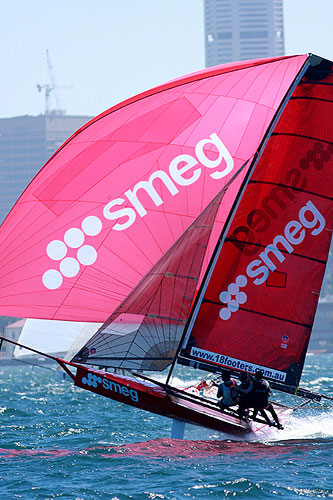 Smeg, during Race 5 of the Australian Championship on Sydney Harbour. Photo copyright Australian 18 Footers League.