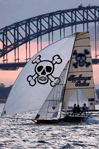 Appliances Online, during the Twilight Race on Sydney Harbour. Photo copyright Australian 18 Footers League.