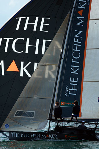 The Kitchen Maker (Brett Van Munster), during Ferry Patrons Trophy Race on Sydney Harbour. Photo copyright Australian 18 Footers League.