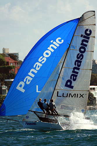 Panasonic on Sydney Harbour. Photo copyright Australian 18 Footers League.