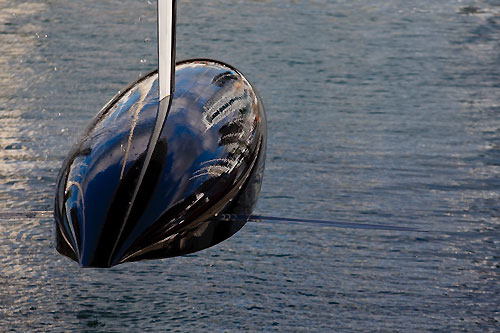 BMW Oracle Racing keel, Louis Vuitton Pacific Series Practice Day, Auckland, 26/01/2009. Photo copyright Stefano Gattini / www.carloborlenghi.com