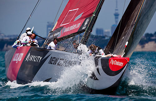 Italia Challenge, Louis Vuitton Pacific Series Practice Day, Auckland, 28/01/2009. Photo copyright Stefano Gattini / www.carloborlenghi.com