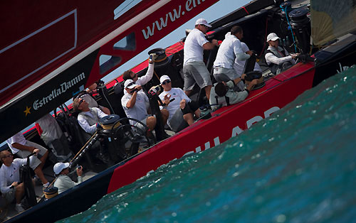 BMW Oracle Racing, Louis Vuitton Pacific Series Practice Day, Auckland, 28/01/2009. Photo copyright Stefano Gattini / www.carloborlenghi.com