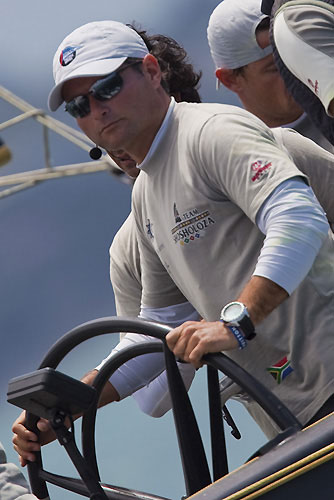 Paolo Cian, Team Shoholoza, Louis Vuitton Pacific Series Practice Day, Auckland, 28/01/2009. Photo copyright Stefano Gattini / www.carloborlenghi.com