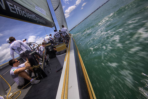 Onboard with Italia Challenge, Louis Vuitton Pacific Series Practice Day, Auckland, 29/01/2009. Photo copyright Stefano Gattini / www.carloborlenghi.com