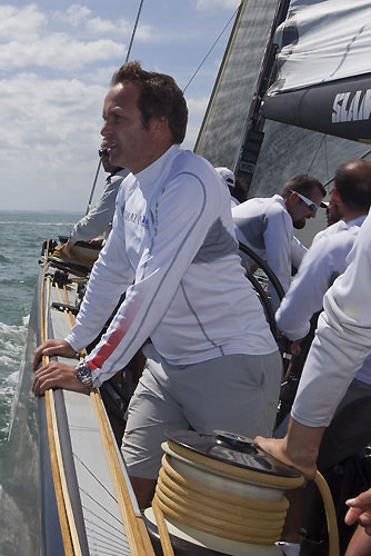 Vasco Vascotto onboard Italia Challenge, Louis Vuitton Pacific Series Practice Day, Auckland, 29/01/2009. Photo copyright Stefano Gattini / www.carloborlenghi.com