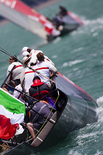 Luna Rossa Challenge and Alinghi, Louis Vuitton Pacific Series, Auckland, 31/01/2009. Photo copyright Stefano Gattini / www.carloborlenghi.com