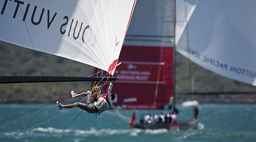 Luna Rossa Challenge and Alinghi, Louis Vuitton Pacific Series, Auckland, 31/01/2009. Photo copyright Stefano Gattini / www.carloborlenghi.com