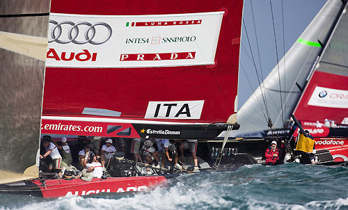 BMW Oracle Racing and Luna Rossa Challenge, Louis Vuitton Pacific Series, Auckland, 5/02/2009. Photo copyright Stefano Gattini / www.carloborlenghi.com