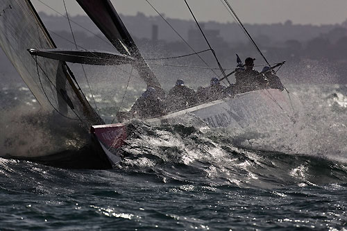 BMW Oracle Racing, Louis Vuitton Pacific Series, Auckland, 5/02/2009. Photo copyright Stefano Gattini / www.carloborlenghi.com