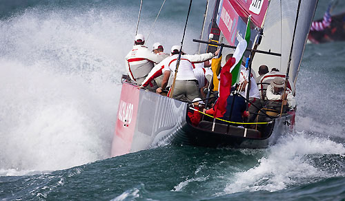 BMW Oracle Racing and Luna Rossa Challenge, Louis Vuitton Pacific Series, Auckland, 5/02/2009. Photo copyright Stefano Gattini / www.carloborlenghi.com