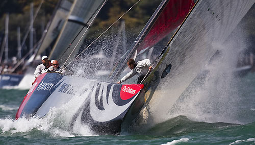 Italia Challenge and Alinghi, Louis Vuitton Pacific Series, Auckland, 6/02/2009. Photo copyright Stefano Gattini / www.carloborlenghi.com