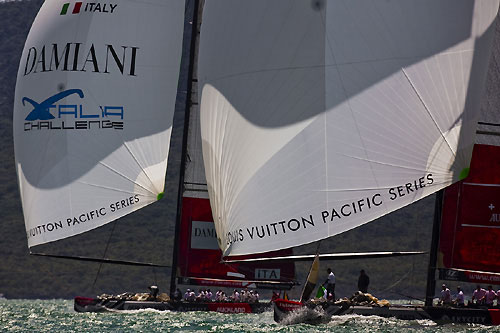 Italia Challenge and Alinghi, Louis Vuitton Pacific Series, Auckland, 6/02/2009. Photo copyright Stefano Gattini / www.carloborlenghi.com