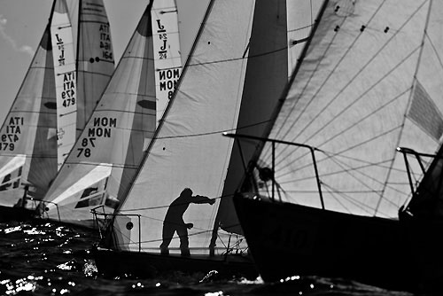 XXV Primo Cup - Trophée Credit Suisse. Fleet Race Start J24, Montecarlo, 13/02/2009. Photo copyright Carlo Borlenghi / www.carloborlenghi.com