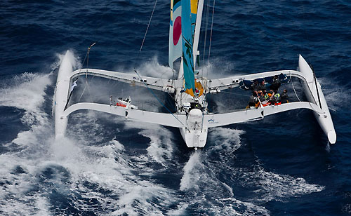 John Burnie's ORMA 60 Trimaran, Region Guadeloupe, RORC Caribbean 600. Photo copyright Carlo Borlenghi.