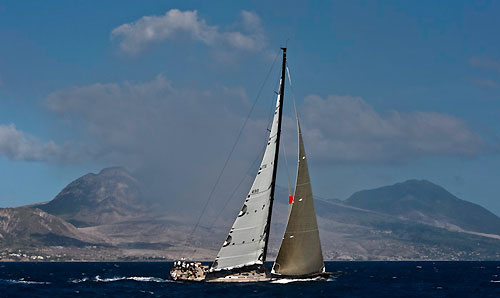 Passage at Montserrat's active volcano for Danilo Salsi's Swan 90, DSK Pioneer, RORC Caribbean 600. Photo copyright Carlo Borlenghi.