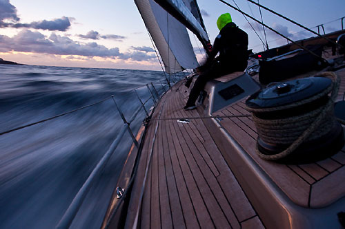 Onboard Danilo Salsi's DSK, October 19, 2009, during the Rolex Middle Sea Race 2009. Photo copyright Bruno Cocozza / Studio Borlenghi.