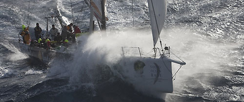 Fabio Mangifesta's V70 Intermatica, passing Stromboli Volcano, Sicily, October 18, 2009, during the Rolex Middle Sea Race 2009. Photo copyright Carlo Borlenghi.