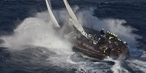 Danilo Salsi's DSK passing Stromboli Volcano, Sicily, October 18, 2009, during the Rolex Middle Sea Race 2009. Photo copyright Carlo Borlenghi.