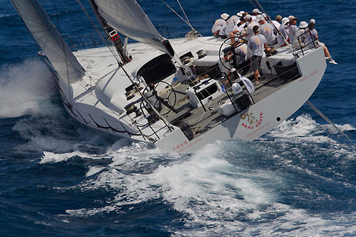 Antigua 22-02-2010. Beau Geste after the start of the RORC Caribbean 600. Photo copyright Carlo Borlenghi.