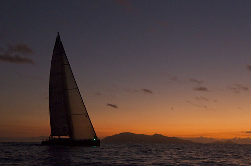 Sunrise at Isles Sense Guadalupe for DSK-Pioneer Investments, during the RORC Caribbean 600. Photo copyright Carlo Borlenghi.