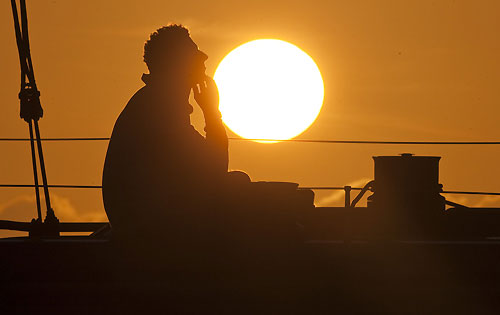 Sunrise at Isles Sense Guadalupe for DSK-Pioneer Investments, during the RORC Caribbean 600. Photo copyright Carlo Borlenghi.