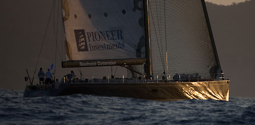 Sunrise at Isles Sense Guadalupe for DSK-Pioneer Investments, during the RORC Caribbean 600. Photo copyright Carlo Borlenghi.