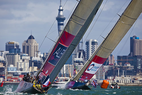 Auckland, 13-03-2010. Team Origin vs Aleph, during the Louis Vuitton Trophy in Auckland 2010. Photo copyright Stefano Gattini of Studio Borlenghi and Azzurra.