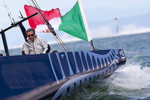 Auckland, 13-03-2010. Azzurra vs Artemis, during the Louis Vuitton Trophy in Auckland 2010. Photo copyright Stefano Gattini of Studio Borlenghi and Azzurra.