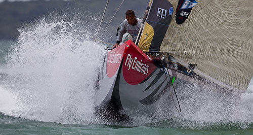 Auckland, 16-03-2010. Azzurra vs Mascazone, during the Louis Vuitton Trophy in Auckland 2010. Photo copyright Stefano Gattini of Studio Borlenghi and Azzurra.