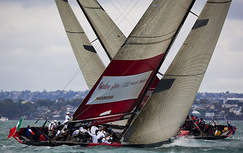 Auckland, 20-03-2010. Mascalzone Latino vs Emirates Team New Zealand, during the Louis Vuitton Trophy in Auckland 2010. Photo copyright Stefano Gattini of Studio Borlenghi and Azzurra.