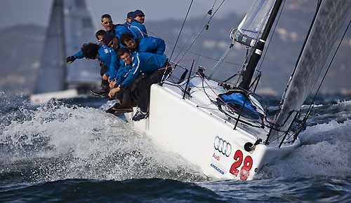 Lerici Italy, March 27, 2010. Day 2 of Audi Melges 32 Sailing Series 20. Photo copyright Guido Trombetta, Studio Borlenghi.