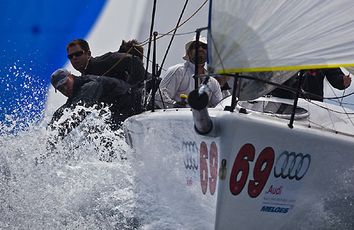 Scarlino, 01/05/10. Audi Melges 32 Sailing Series 2010. Bliksem. Photo copyright Guido Trombetta and Bplan.