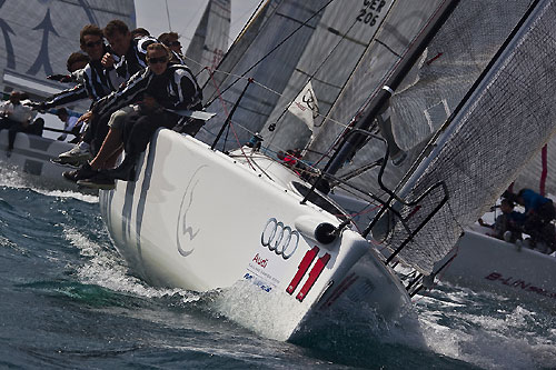 Scarlino, 01/05/10. Audi Melges 32 Sailing Series 2010. Calvi Network. Photo copyright Guido Trombetta and Bplan.