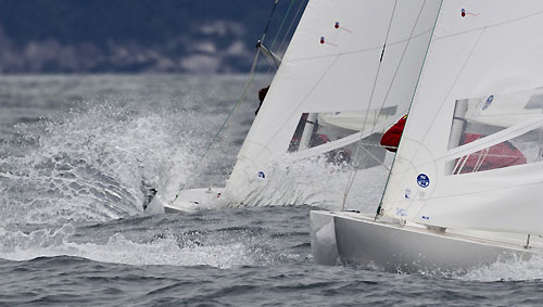 The Dragon fleet action, Portofino, 15/05/10 Portofino Rolex Trophy 2010. Photo copyright Carlo Borlenghi, Rolex.