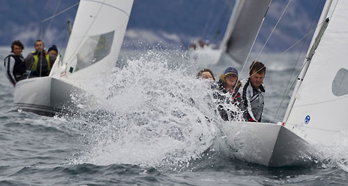 The Dragon fleet action, Portofino, 15/05/10 Portofino Rolex Trophy 2010. Photo copyright Carlo Borlenghi, Rolex.