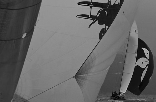 Chasing Bernard Duc's 8M I.R. Elsinore from Switzerland at Portofino, 15/05/10 Portofino Rolex Trophy 2010. Photo copyright Carlo Borlenghi, Rolex.