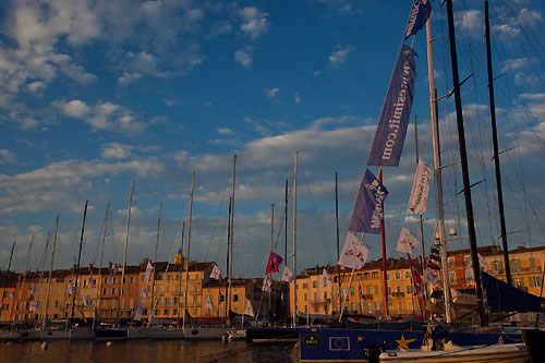 St Tropez, 12-06-2010. Giraglia Rolex Cup 2010, Esimit Europa 2 dockside. Photo copyright Stefano Gattini.