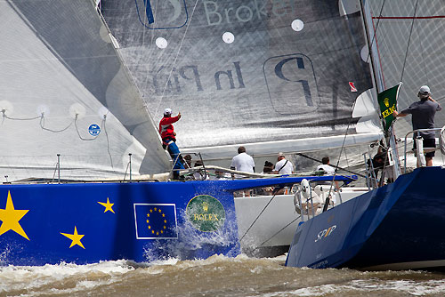 St Tropez, 16/06/10. Giraglia Rolex Cup 2010, Start in Saint Tropez, Esimit Europa 2. Photo copyright Luca Butto.