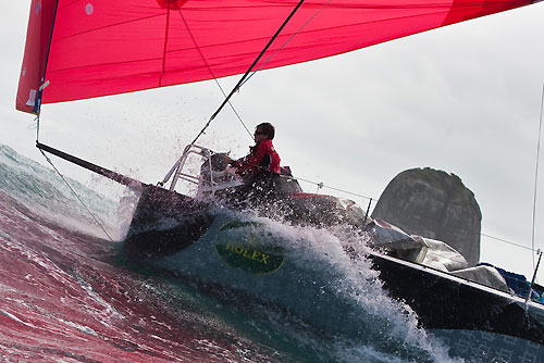 Jorge Errazuriz Grez's S40 Celfin Capital (CHI) racing in the Alcatrazes por Boreste race, during the Rolex Ilhabela Sailing Week 2010. Photo copyright Rolex and Carlo Borlenghi.