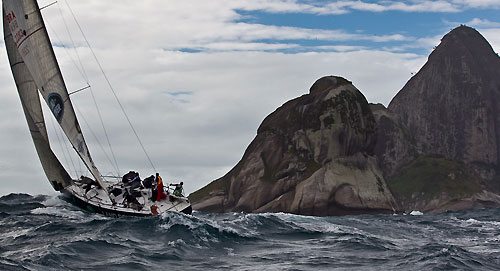 Luis Gustavo de Crescenzo's Land Rover (BRA) racing in the Alcatrazes por Boreste race, during the Rolex Ilhabela Sailing Week 2010. Photo copyright Rolex and Carlo Borlenghi.