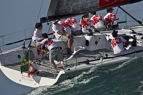 Luis Eduardo Silva's S40 Mercenario 5 (ARG), during the Rolex Ilhabela Sailing Week 2010. Photo copyright Rolex and Carlo Borlenghi.