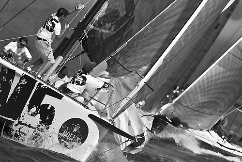 Luis Eduardo Silva's S40 Mercenario 5 (ARG), during the Rolex Ilhabela Sailing Week 2010. Photo copyright Rolex and Carlo Borlenghi.