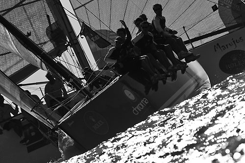 Luis Gustavo de Crescenzo's Land Rover (BRA) and Gerald Hamilton Wicks Jr's Farr 42 Marujo's Bomix (BRA), racing in the ORC International 500 class during the Rolex Ilhabela Sailing Week 2010. Photo copyright Rolex and Carlo Borlenghi.