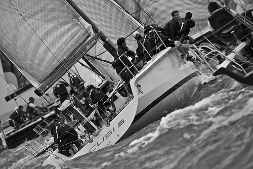 Eduardo Souza Ramos S40 Pajero (BRA) and Jose Estevez's Cusi 5, during the Rolex Ilhabela Sailing Week 2010. Photo copyright Rolex and Carlo Borlenghi.